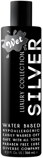 Wet Silver Water Based Hypoallergenic Adult Lubricant Water Based Lubes
